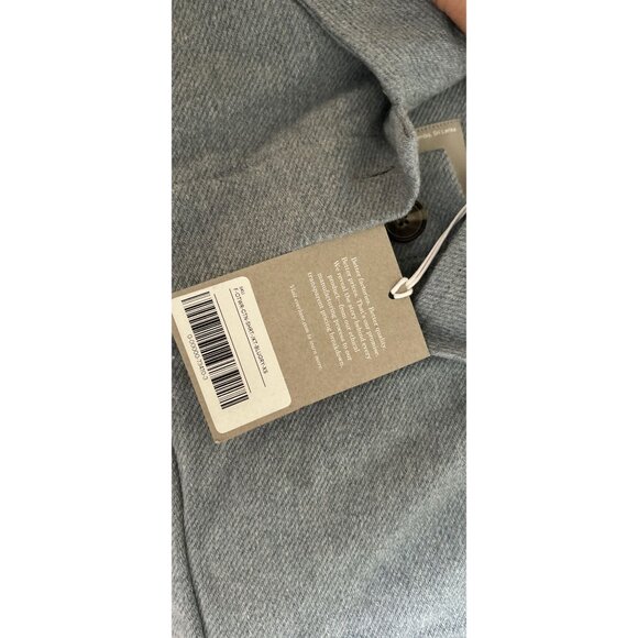 Everlane Oversized Shirt Jacket military style Gray Blue Pockets Size XSmall - Picture 10 of 11